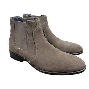 Johnston & Murphy Gray Suede Chelsea Boots